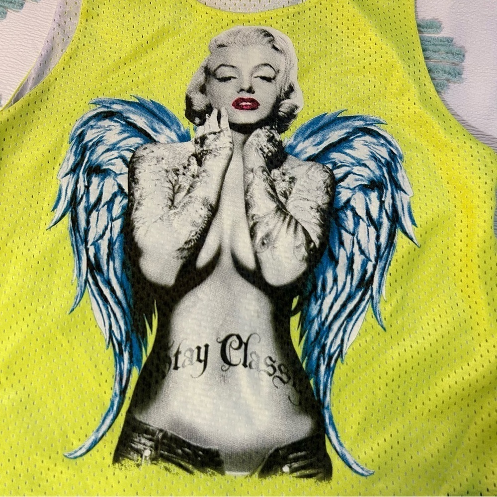 Oceano Clothing Sport Marilyn Monroe STAY CLASSY Reversible Pinny Top XS